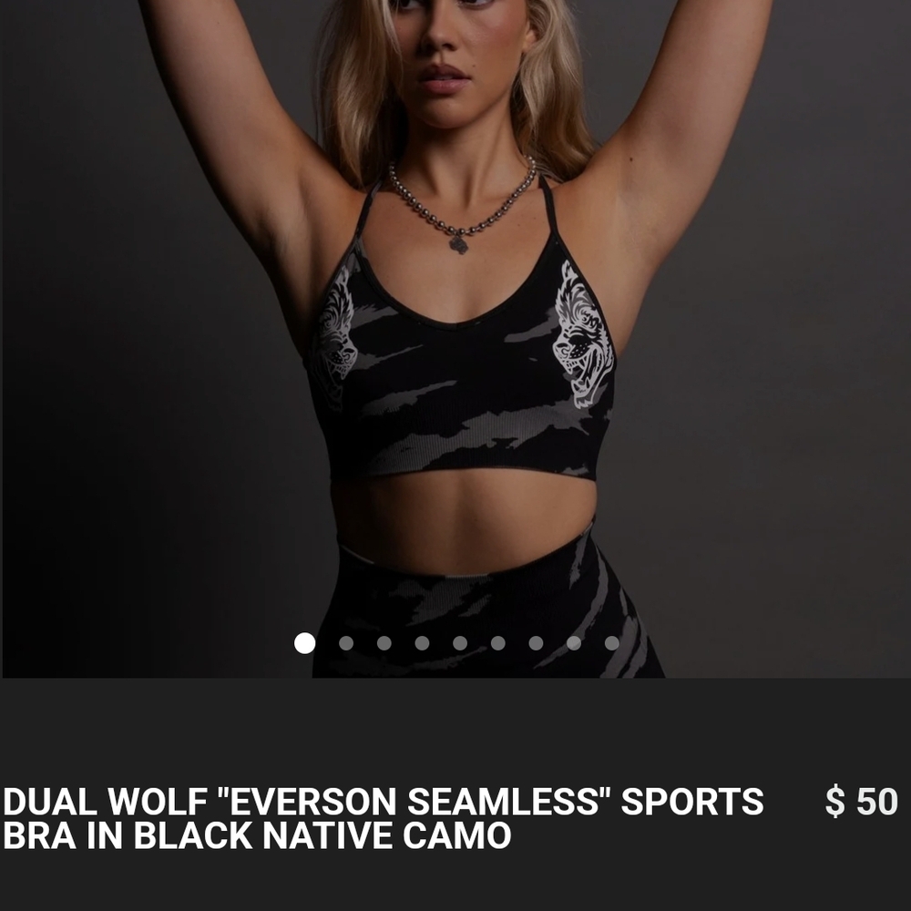 Darc Sport Dual Wolf Everson Seamless Seamless Sports Bra in Black Camo